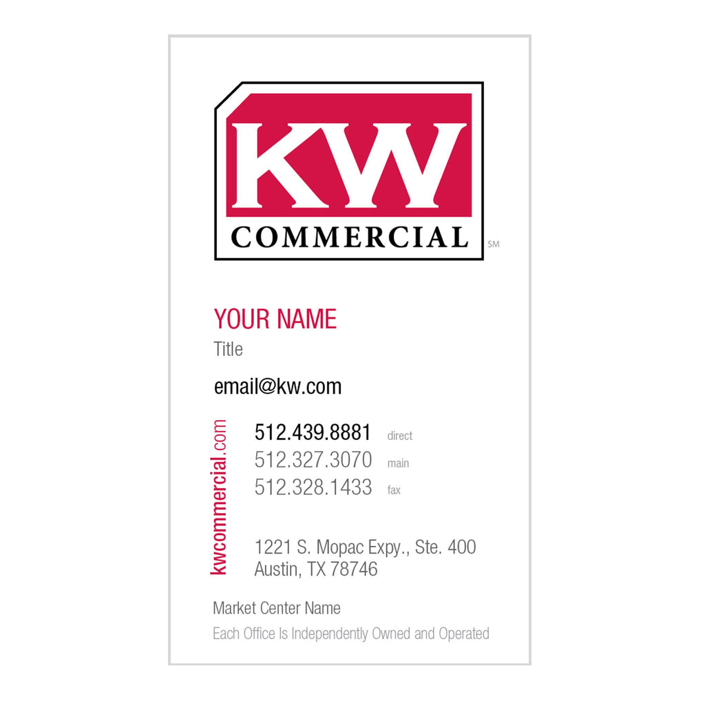 KW Commercial Business Card - Vertical