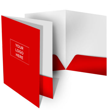 Red Custom Presentation Folders (14Pt UV)