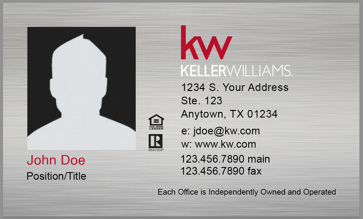 KW Silver Photo Business Card